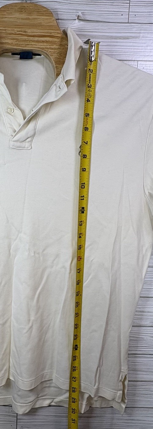 Polo Ralph Lauren Men’s Off White Cream Color Button Casual Polo Sz Lg thumbnail 7
