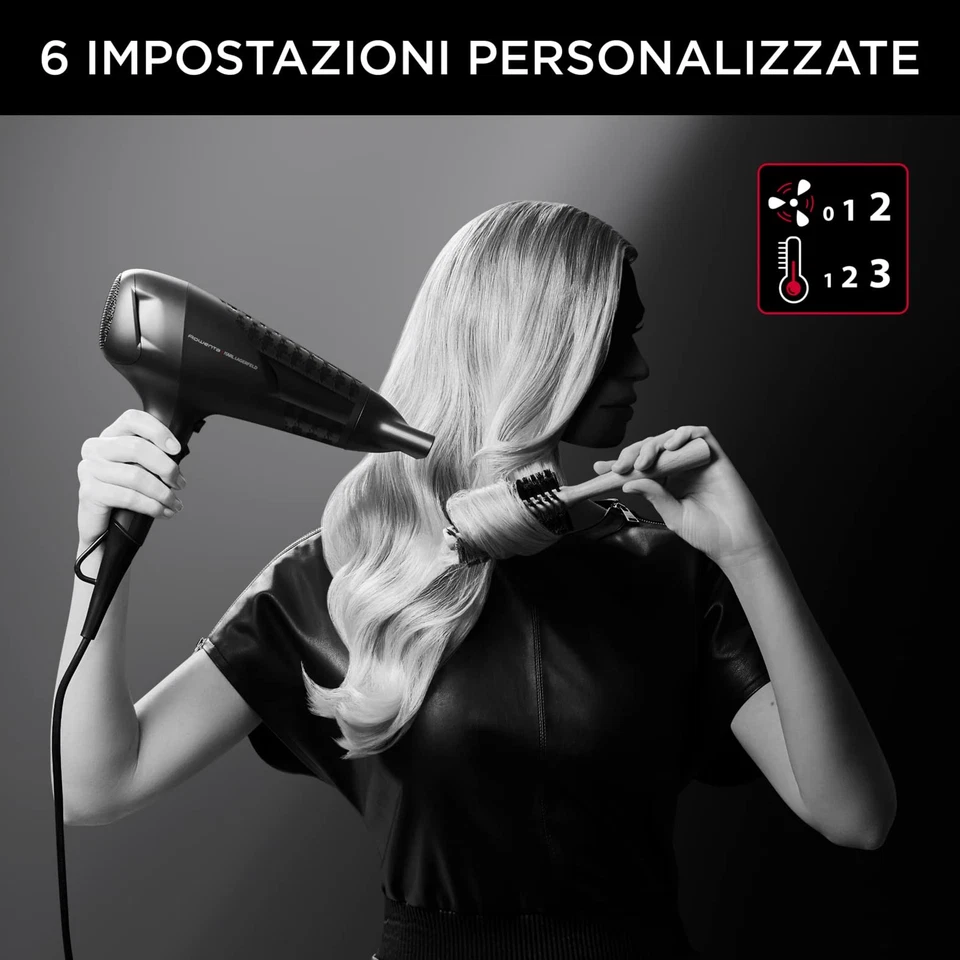 Rowenta CV581LF0 Studio Dry Asciugacapelli con Tecnologia Effiwatts Phon per - Immagine 4 di 4