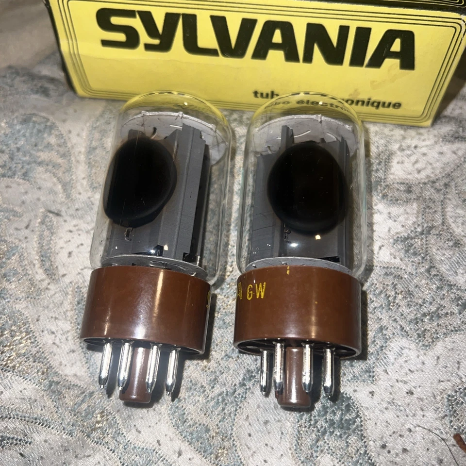 Matched Pair Sylvania 6L6WGB NOS Tube excellent condition see are other tubes ￼￼ - Image 4 of 4