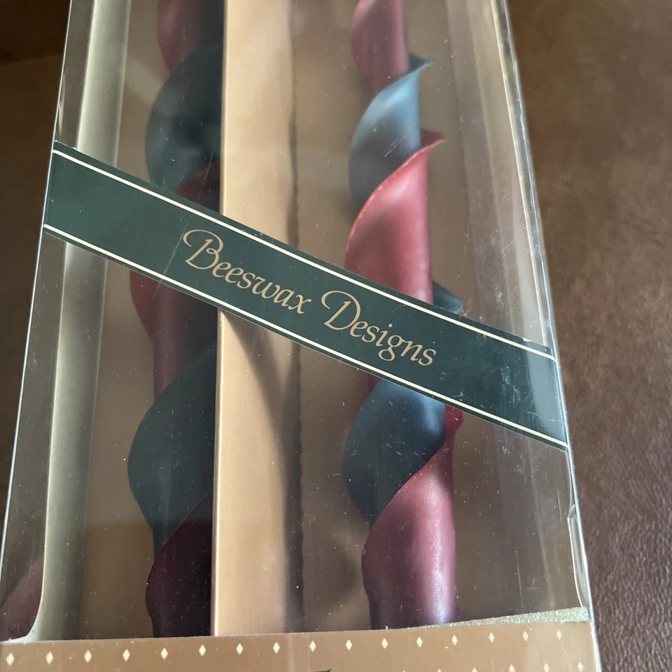 Beeswax Designs Candles 12" Swirled Taper In Box - Image 4 of 4