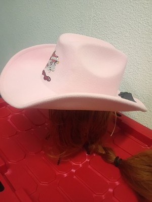 Ed Hardy Pink Cowboy Hat Ed Hardy Cowboy Hat Stiff Brim, Soft Feel, Pink, Rhinestones  main image 4