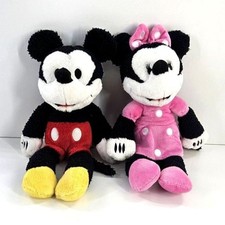 Vtg Lot Mickey  Minnie Mouse 13" Fleece Plush Gotta Get Gund Disney Store see