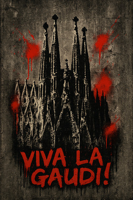 Unisex Graphic T-Shirt Viva La Gaudi Sagrada Família Barcelona Street Wear Art