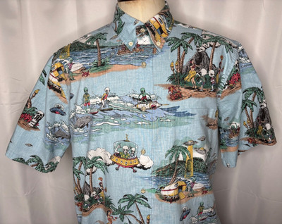 Reyn Spooner Super Rare ALOHA ALIENS Ltd Issue Aliens in Paradise Sz Large L