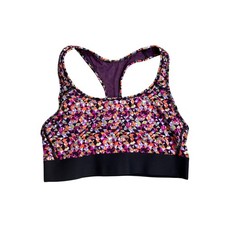 Victoria Sport The Player Racerback Sports Bra Geometric Print Purple Sz S