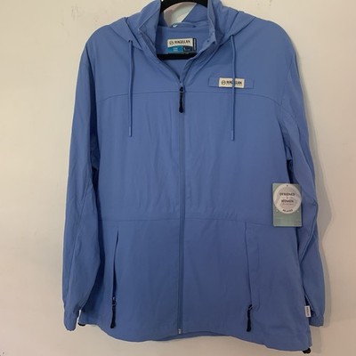Magellan Outdoors Fish Gear Relaxed Fit Womens Blue Jacket L Water Repellent