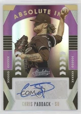 2020 Panini Absolute Absolute Ink Spectrum Purple /25 Chris Paddack #AI-CP Auto