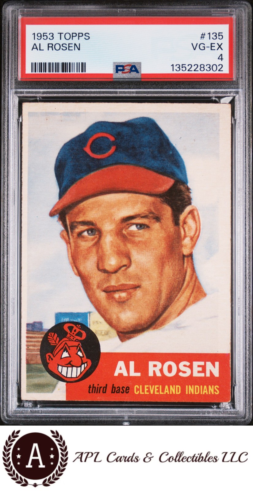 1953 Topps #135 Al Rosen PSA 4