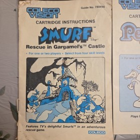 Colecovision Coleco 8 Game Manual Lot Catridge Instructions- Smurf, Donkey Kong