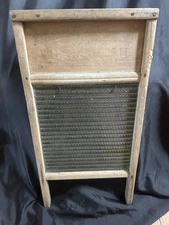 Vintage National Washboard Co No 510 Glass Washboard Chicago Primitive Music