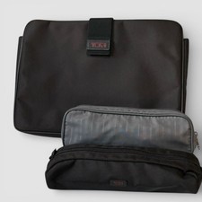 TUMI Ballistic Nylon PC Case Pouch Set Black Inner Bag ALPHA Used