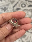 Vintage Ruby Ring For Men in Sterling Silver 925 Marked Size 10