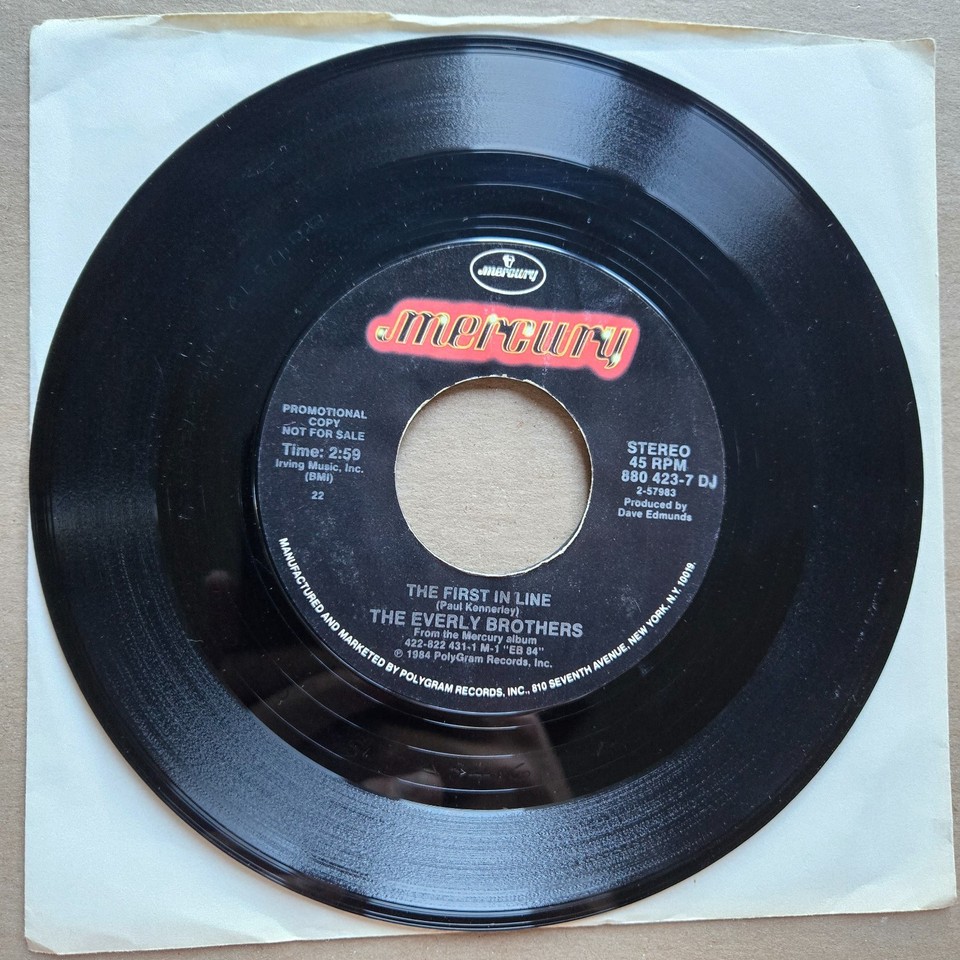 THE EVERLY BROTHERS The First In Line DJ PROMO 45 7