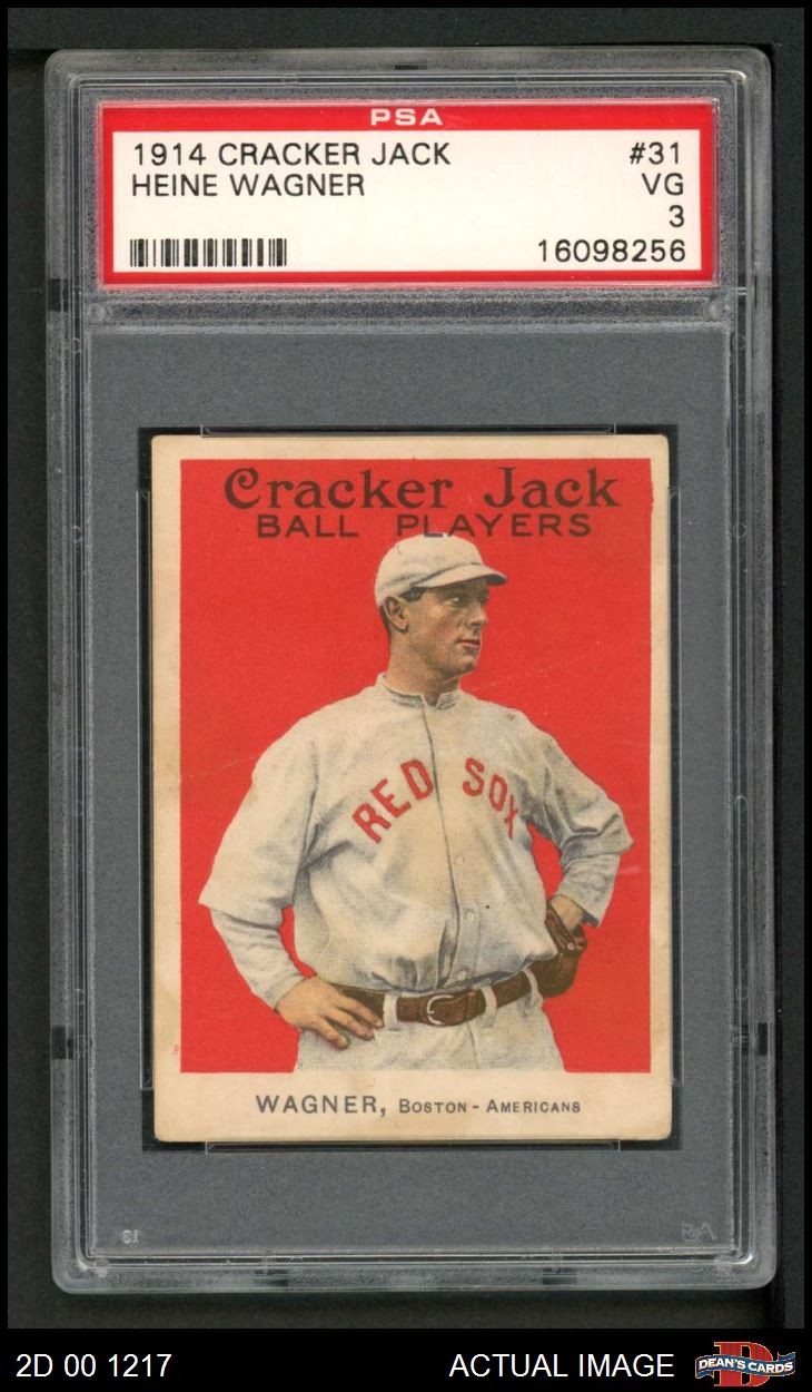 1914 Cracker Jack #31 Heinie Wagner Red Sox PSA 3 - VG