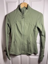 Lululemon Define Jacket Size 8 Green Active Hiking Yoga Gym Walking Running