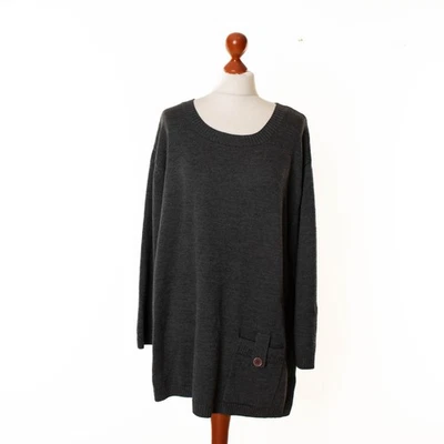 Marimekko Ritva Falla Damen Pullover Grau 100% Wolle Größe XL  13528 - Bild 1 von 4