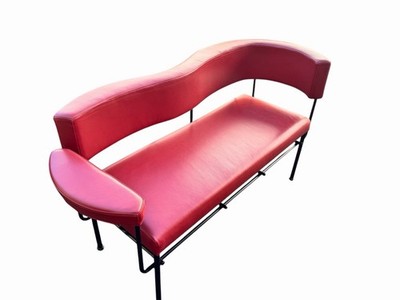 Designer Red Lounge Sofa   Carlo Forcolini Stellar Works, Cotton Club Collection