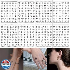 Small Temporary Tattoos for Adult Women Men  380 styles 8 Sheets Fake Finger