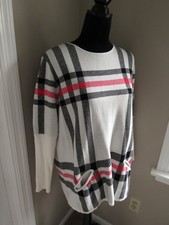 NWOT CREATION "BURBERRY PLAID" SWEATER-SIZE L