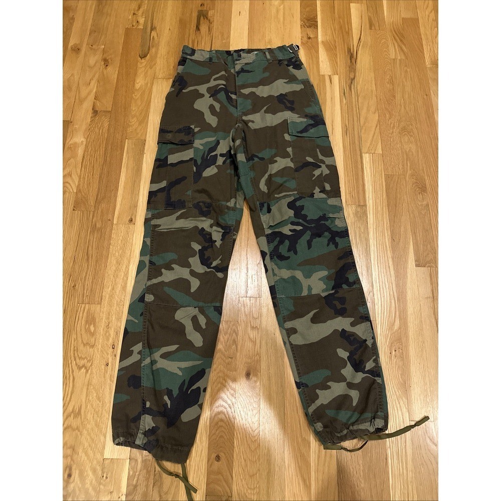 NATO Gov Issue Cargo Pants Mens Green Beige Camo Button Fly Sizes Large Small X Long