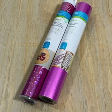 Cricut Premium Vinyl Party Pink Holographic & Fuchsia Shimmer 12x48 NEW