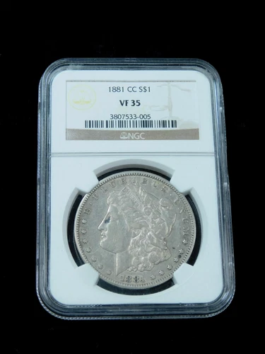 1881-CC $1 Morgan Silver Dollar - NGC VF35