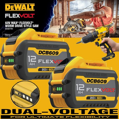 #ad 2Pack 12.0AH DCB609 2 For DEWALT DCB612 20V 60V MAX FLEXVOLT Lithium Ion Battery $99.00