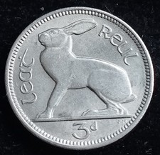 Ireland - 1966 - 3 Pence - Hare - AU - KM.12a - [2043]