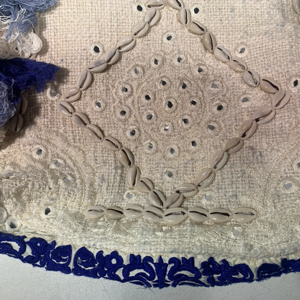 Bolso de Mano Sam Edelman Cuero Crochet Bordado Adornado Cartera de Hombro Foto 4 de 4