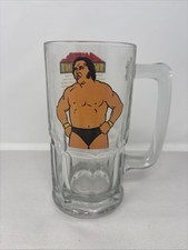 Vintage 1985 Titan Sports Glass Mug Stein Andre The Giant WWE