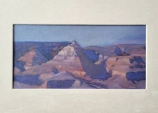 John Axton Listed New Mexico Vintage Old Grand Canyon Oil Painting Famous Artist