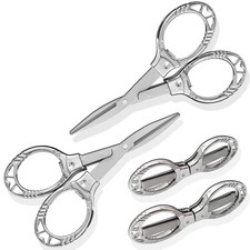 Mini Folding Scissors, Safe Portable Travel Mini Scissors, Stainless Steel Re...