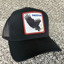 Goorin Bros The Farm SnapBack Trucker Hat FREEDOM Eagle Black Authentic NEW