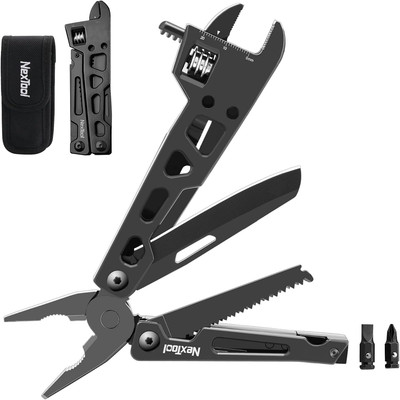 Adjustable Wrench Multitool, 9 in 1 Multi Tool with Multitool Pliers, Adjustable