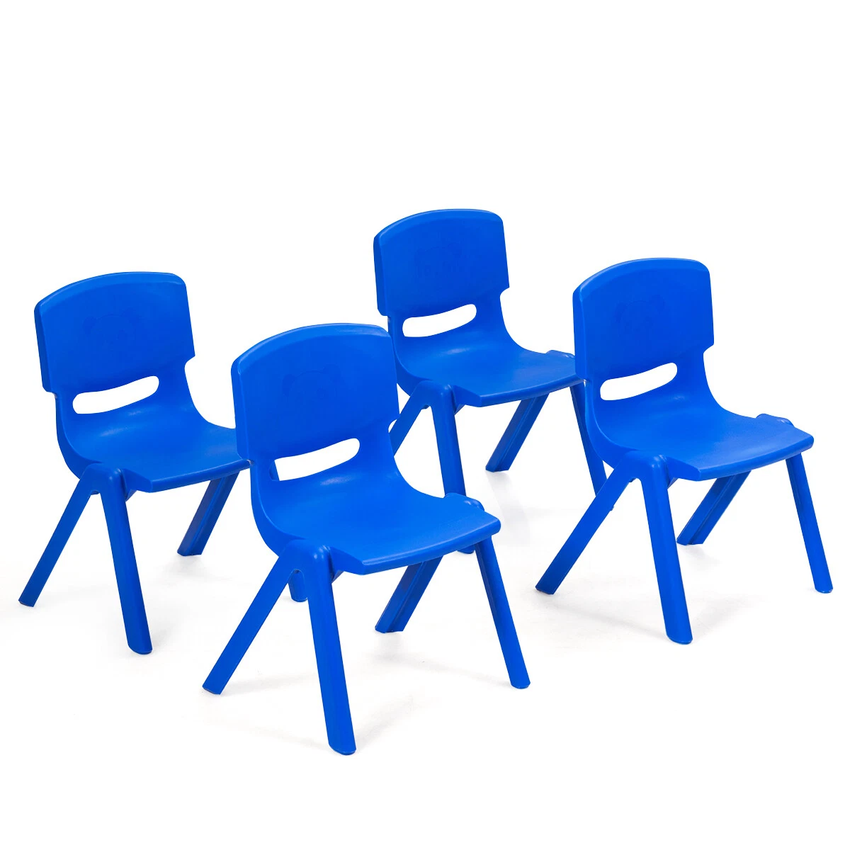 4 pack Kids Plastic Stackable Classroom Chairs Indoor Outdoor