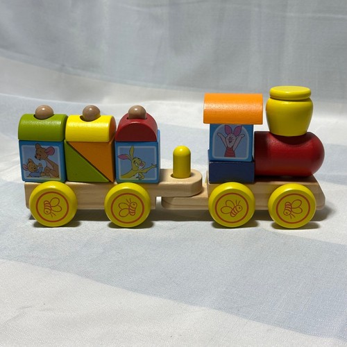 Melissa & Doug Disney Winnie The Pooh Wooden Stacking Building Train 14 Pieces - Picture 4 of 16