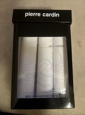 pierre cardin Men's Handkerchiefs 100 Cotton set of 5 white color