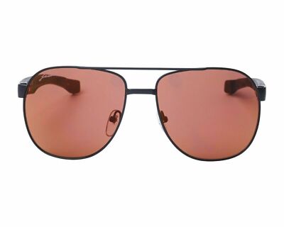 LACOSTE L186s 001 57mm Black Metal Plum Lens Sunglasses w  display picture 3