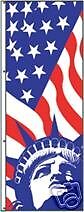 Statue of Liberty USA Vertical Banner Flag