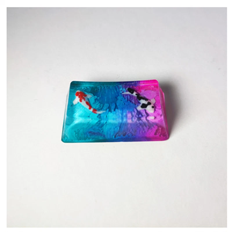 Custom Made Handmade Resin 1.5utab 1.75u Koi Fish Lotus Keycap MK Mechanical - Image 4 of 4