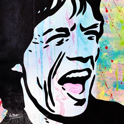 Mick Jagger (The Rolling Stones) - Original Pop Art Painting By Babes Kopp