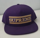 FW15 Supreme Streifen 5 panel Lila Kappe Hut