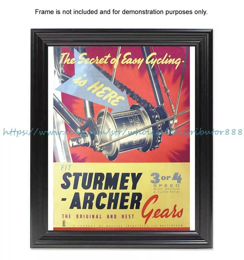Sturmey Archer British bicycle The Secret poster 8x10