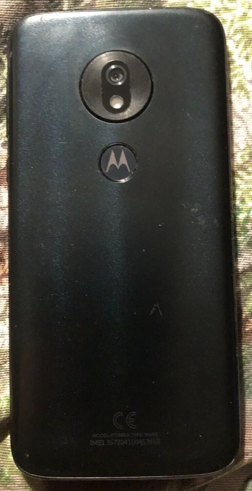 Motorola Moto G7 Play XT1952-6 (Metro) 32GB Black Good Used Cracked Glass - Image 2 of 2