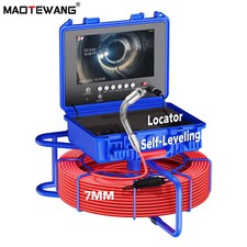 MAOTEWANG 9'' Sewer Pipe Inspection Camera 512HZ Self-leveling Meter Counter 50M