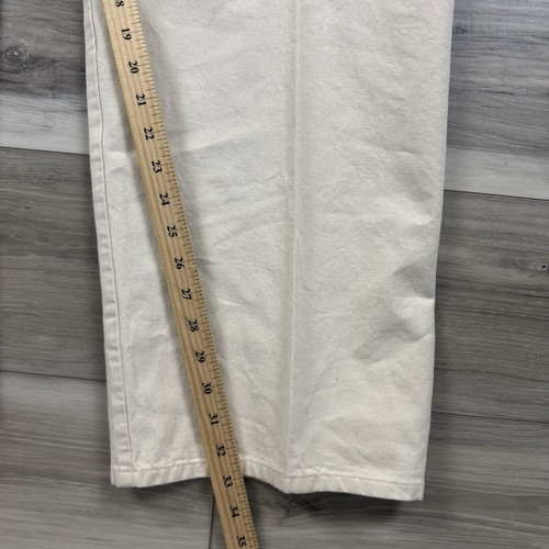 Vintage Pointer Brand Overalls White Denim 42x32 USA Workwear Men’s - Picture 7 of 7