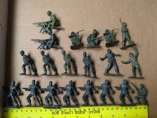 20 Vintage Tim Mee Toy Military Army Plastic Soldiers 2.5-3.0 Machine Gunners