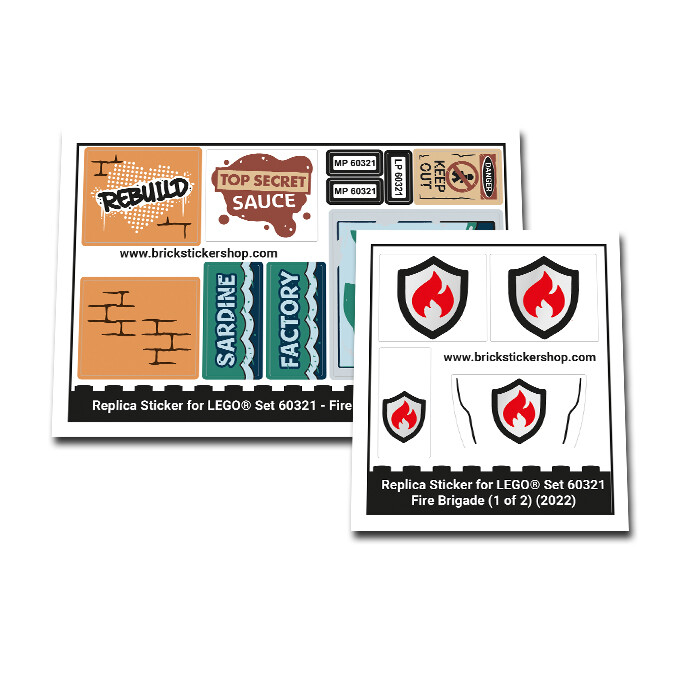 Replacement Sticker for Set 60321 - Fire Brigade | eBay