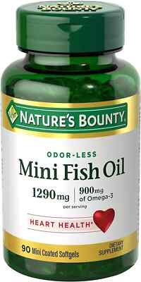 SM Nature's Bounty Odor-Less Mini Fish Oil 1290 mg 90 Softgels