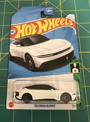 2024 HOT WHEELS DeLOREAN ALPHA5 HW GREEN SPEED 7/10 WHITE NEW TO MAINLINE